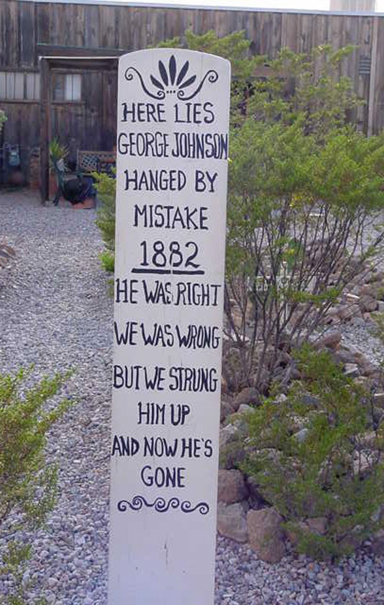 Boot Hill Cemetery Near Tombstone, Arizona July 2000