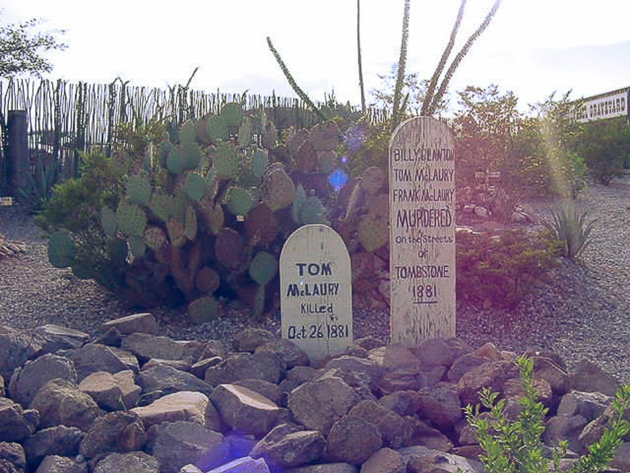 Boot Hill Cemetery Near Tombstone, Arizona July 2000