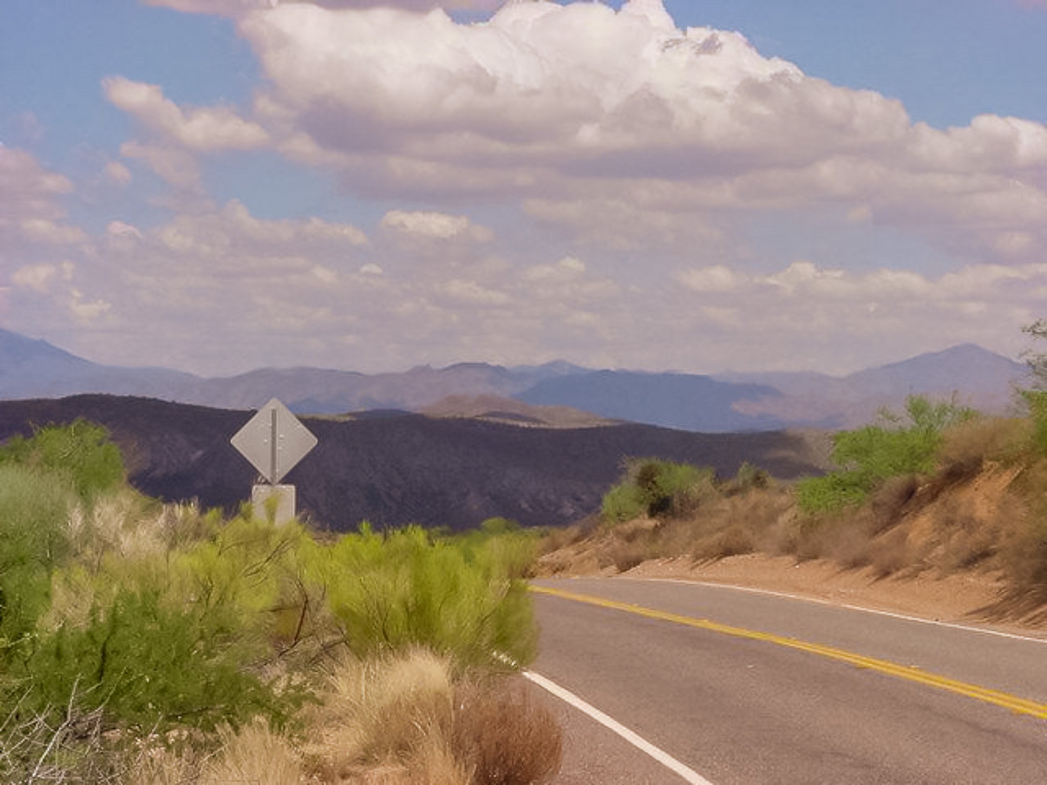The road to Bartlett Lake, Arizona, July 2000