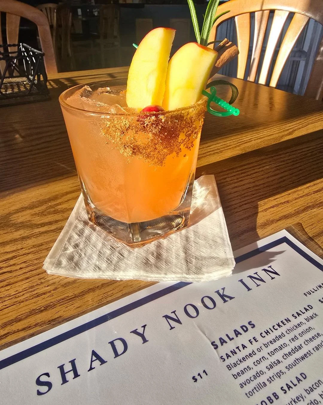 Drink Special!
Fireside Cranberry Cider Margarita