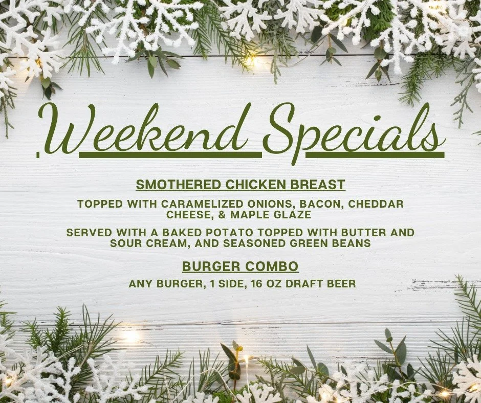 Weekend Specials!
Smothered Chicken &amp; Burger Combo