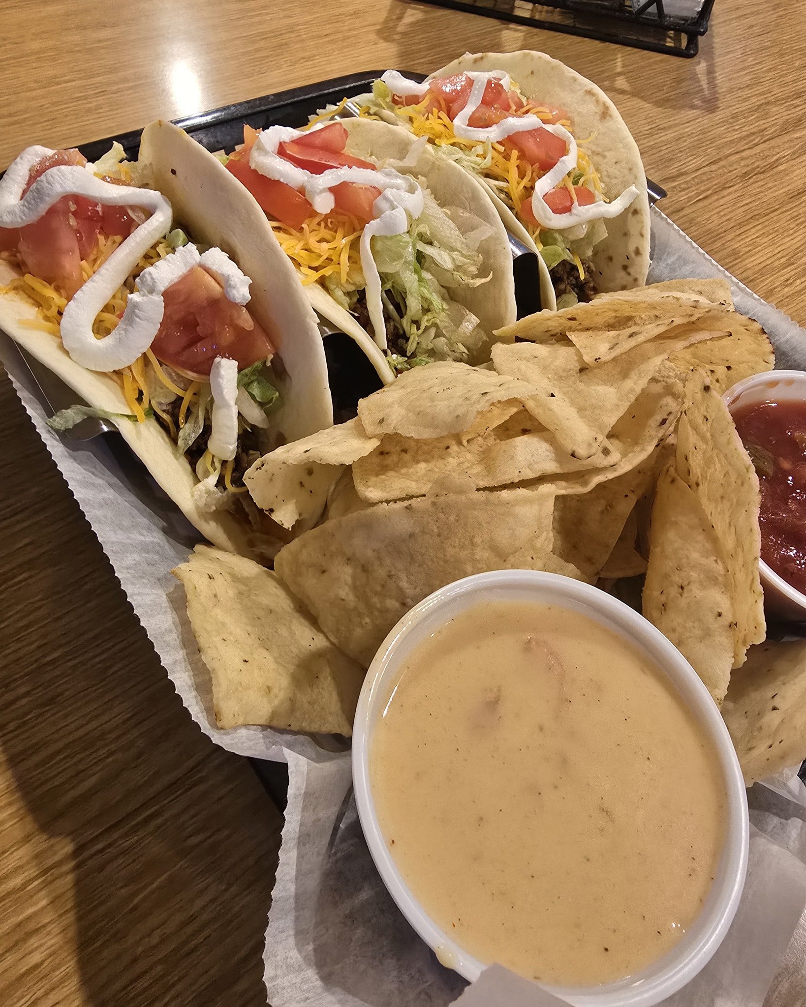HEY!! IT'S TACO TUESDAY! 
Your choice of beef or chicken!
Also try our flavorful Nachos! 
Open Today 5P-9P
Kitchen Closes: 8:30P