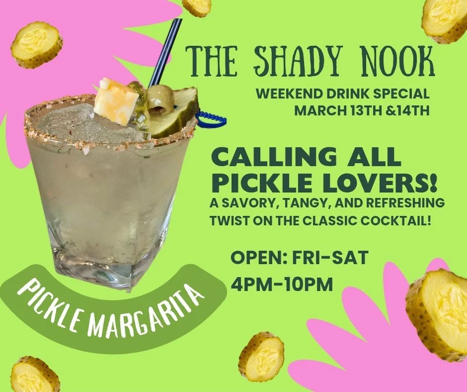 Want to try something new?
Stop in this weekend and try a Pickle Margarita! 🥒