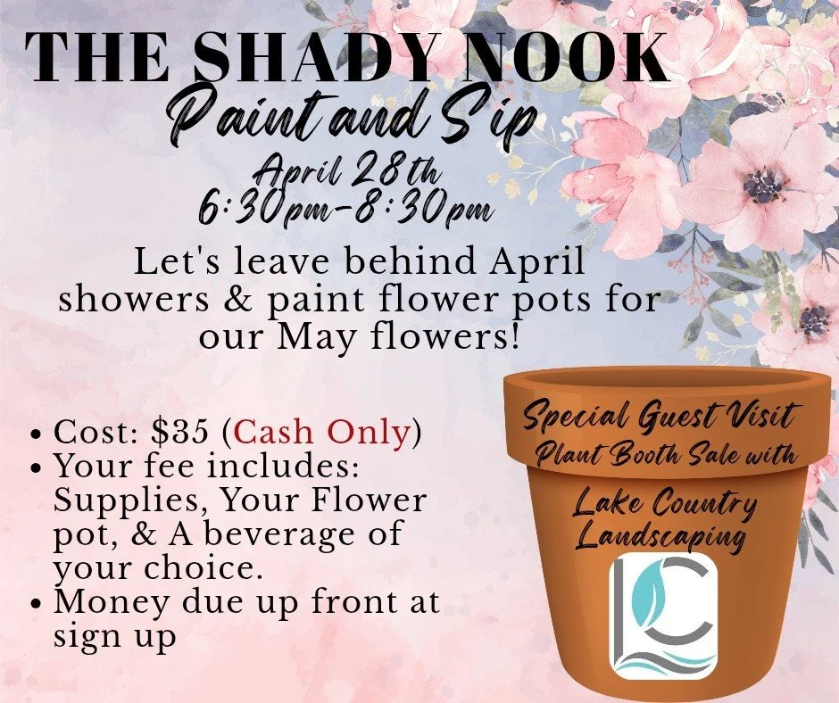 🌷🪻Spring is finally here!🪻🌷
What better way to welcome spring than painting your own flower pot for your spring flowers.

We will be painting 8 inch Terracotta pots. There will be stencils and utensils to create your own special flower pot. And l