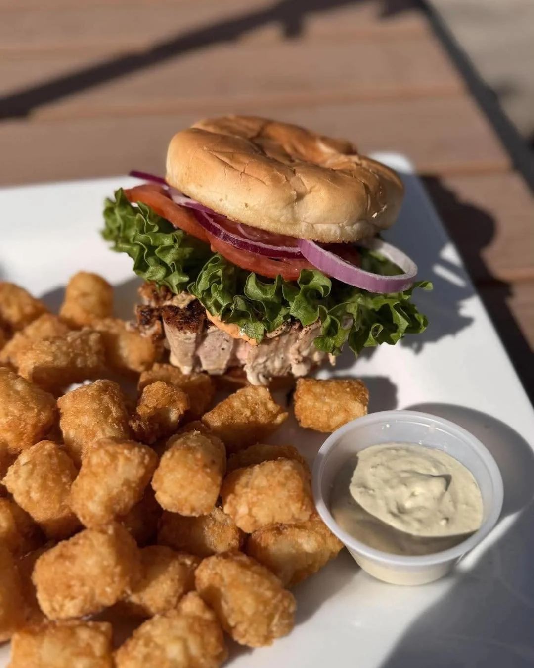 WEEKEND SPECIALS :
>> Blackened Tuna Sandwich + 1 side
>> Garlic Butter Peel &amp; Eat Shrimp + a side salad
>> BBQ, Pepperoni, Sausage &amp; Mushroom Flatbread
Come grab your favorites + a drink this weekend, we&rsquo;ll be there ?