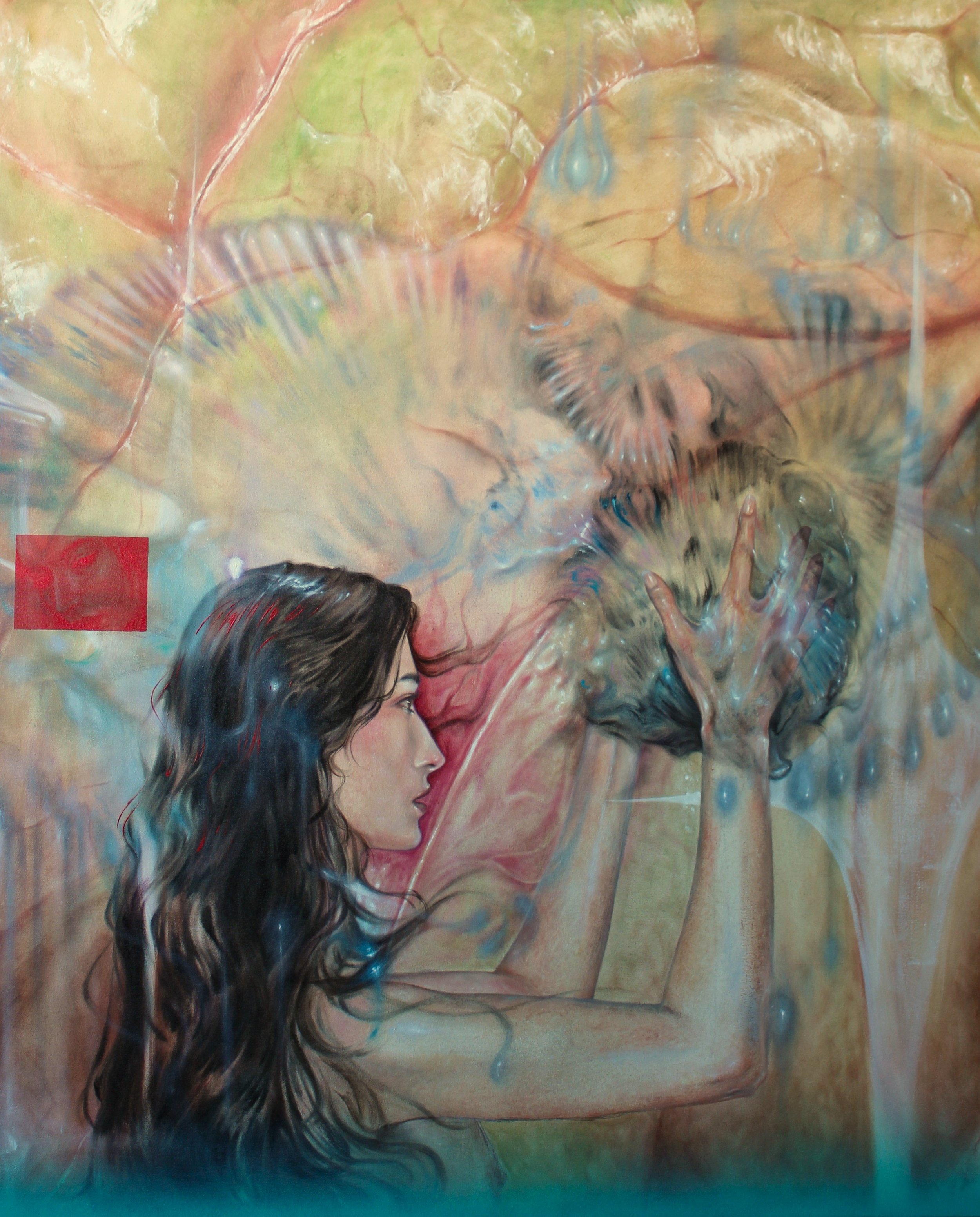 "Watching, Seeing", Oil on canvas, 4x5', 2025