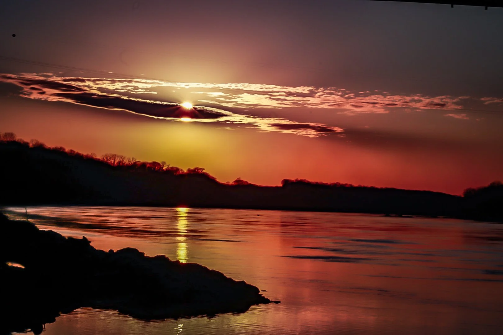 Sunset on the Missouri River