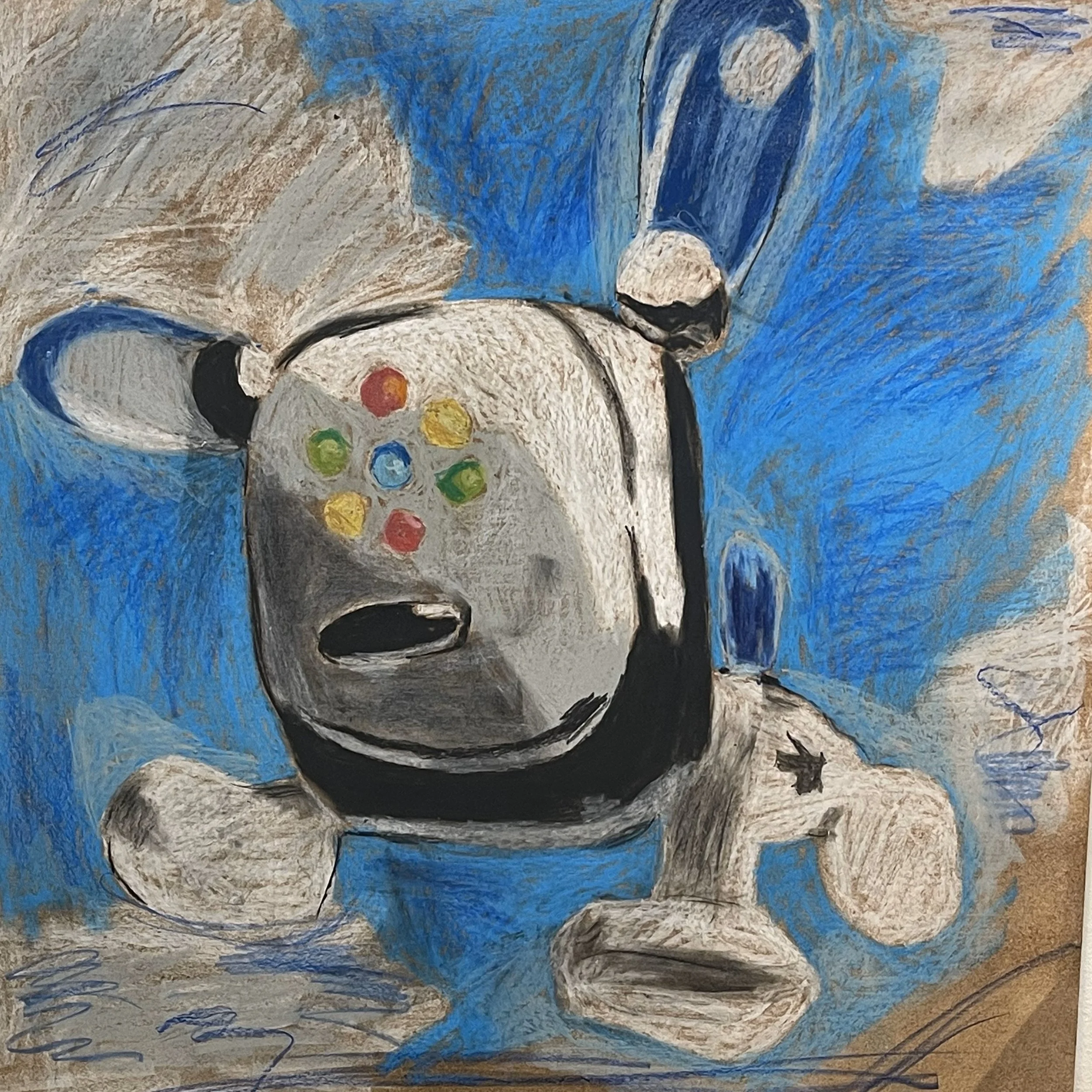 iDog, Oil on Masonite, 2025