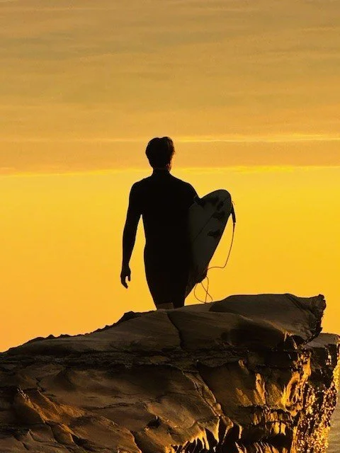↑  APRIL Surfer Silhouette by Fraser Van Rooyen