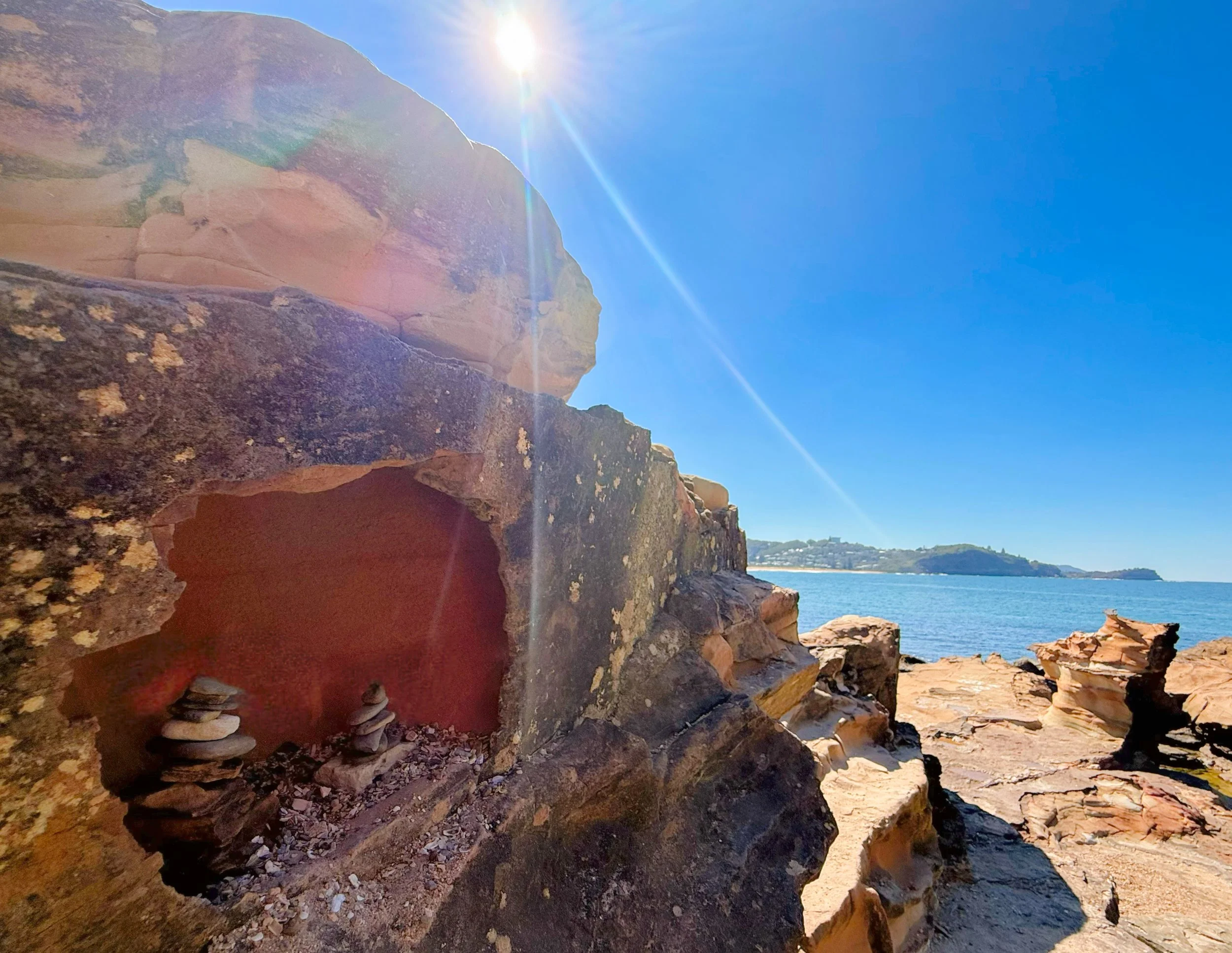 ↑  APRIL Stacked Stones in Avoca Beach