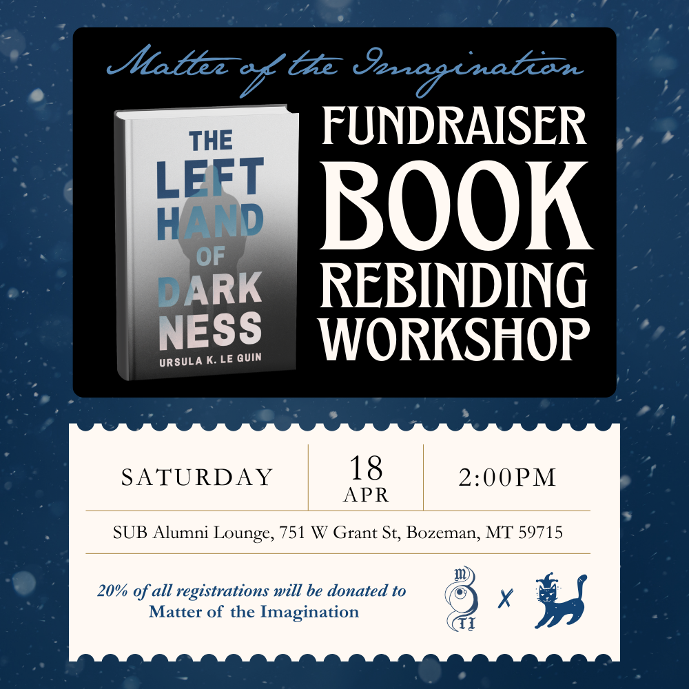 Fundraiser Book Rebinding Workshop | MATTER OF THE IMAGINATION