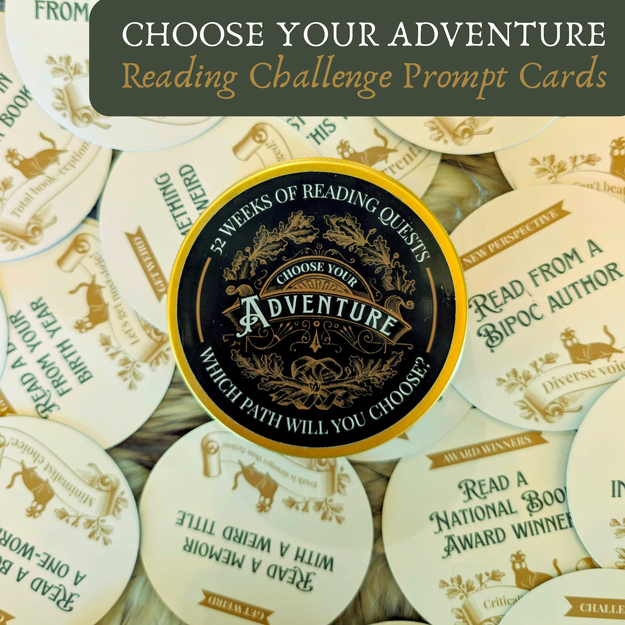 Choose Your Adventure | Reading Challenge Prompt Cards