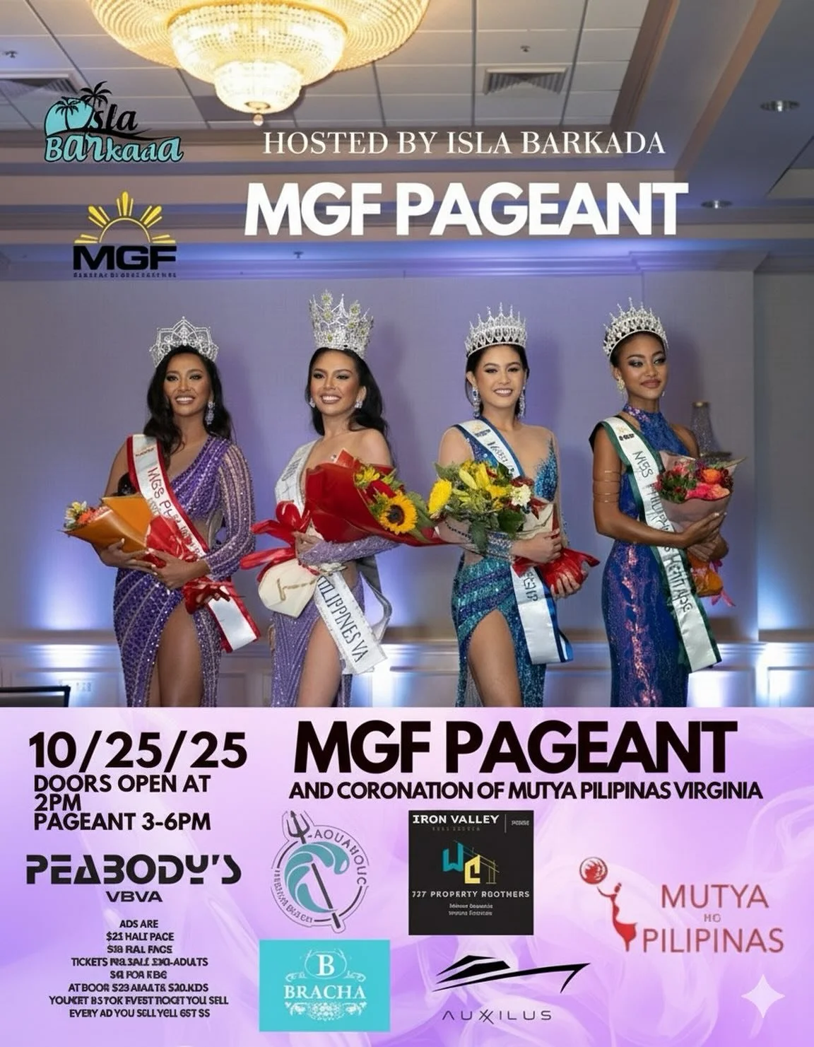 MGF Pageant hosted by Isla Barkada and thanks to our others sponsors.
