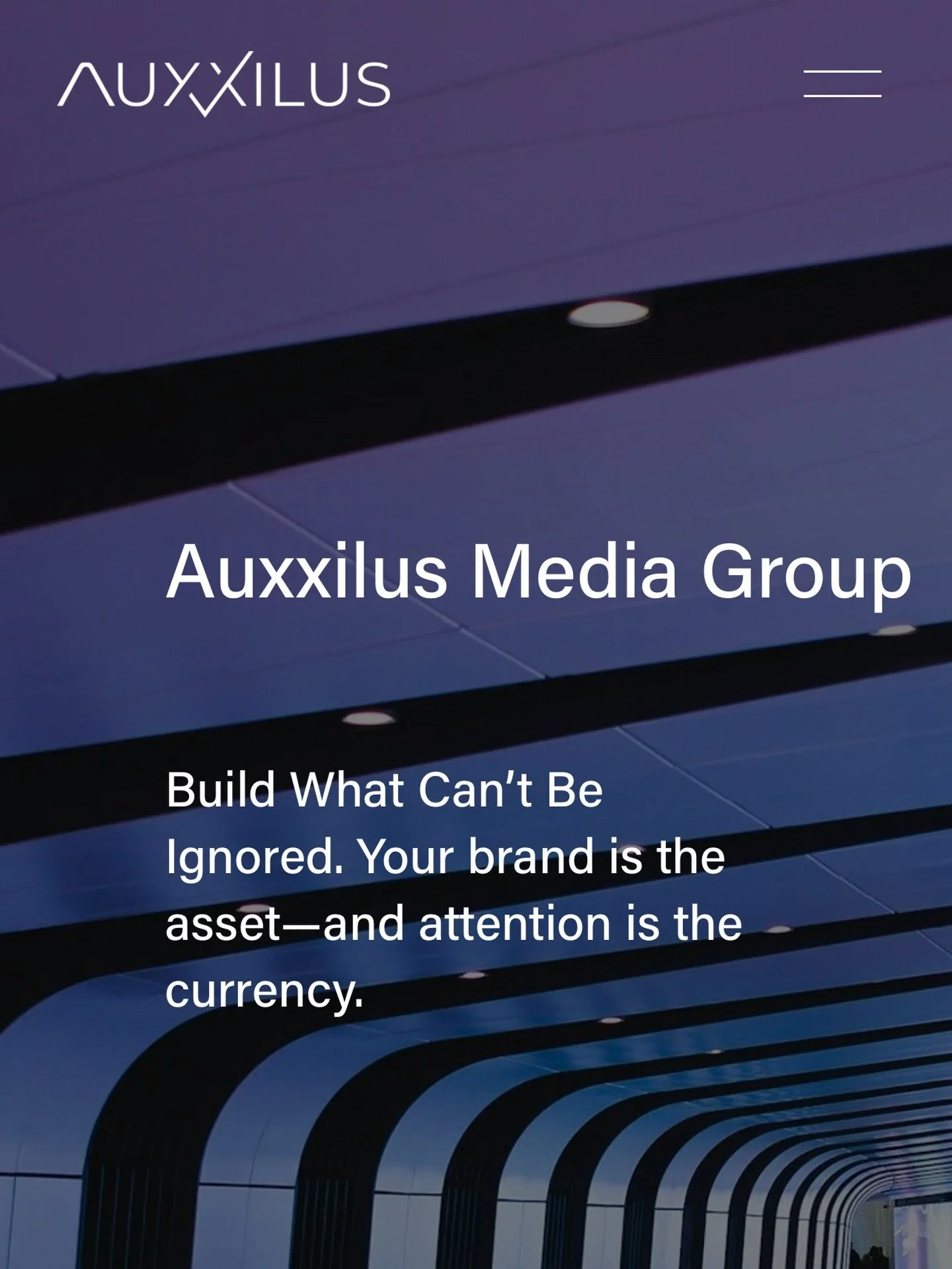 Ina world full of noise, 
build what can&rsquo;t be ignored.
Your brand is the asset.
Attention is the currency.
That&rsquo;s how you win.
#auxxilusmedia