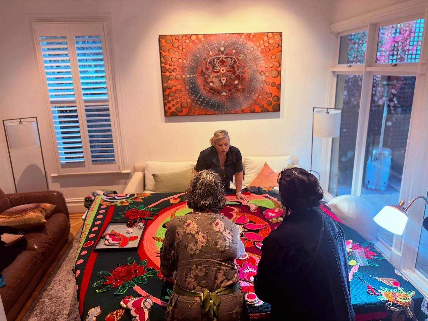 I have been so privileged to work with my friend @therealkateceberano on this amazing quilt. She is touring on her Australia made tour and this incredible piece of art is showcased on stage with Kate&rsquo;s beautiful voice, playing centre stage, wit