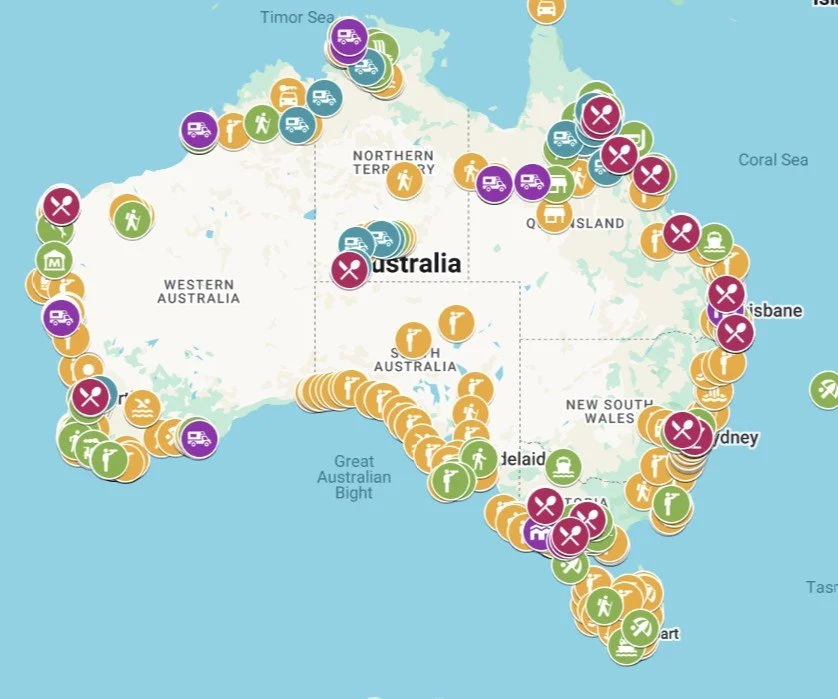 Lap of Australia Map