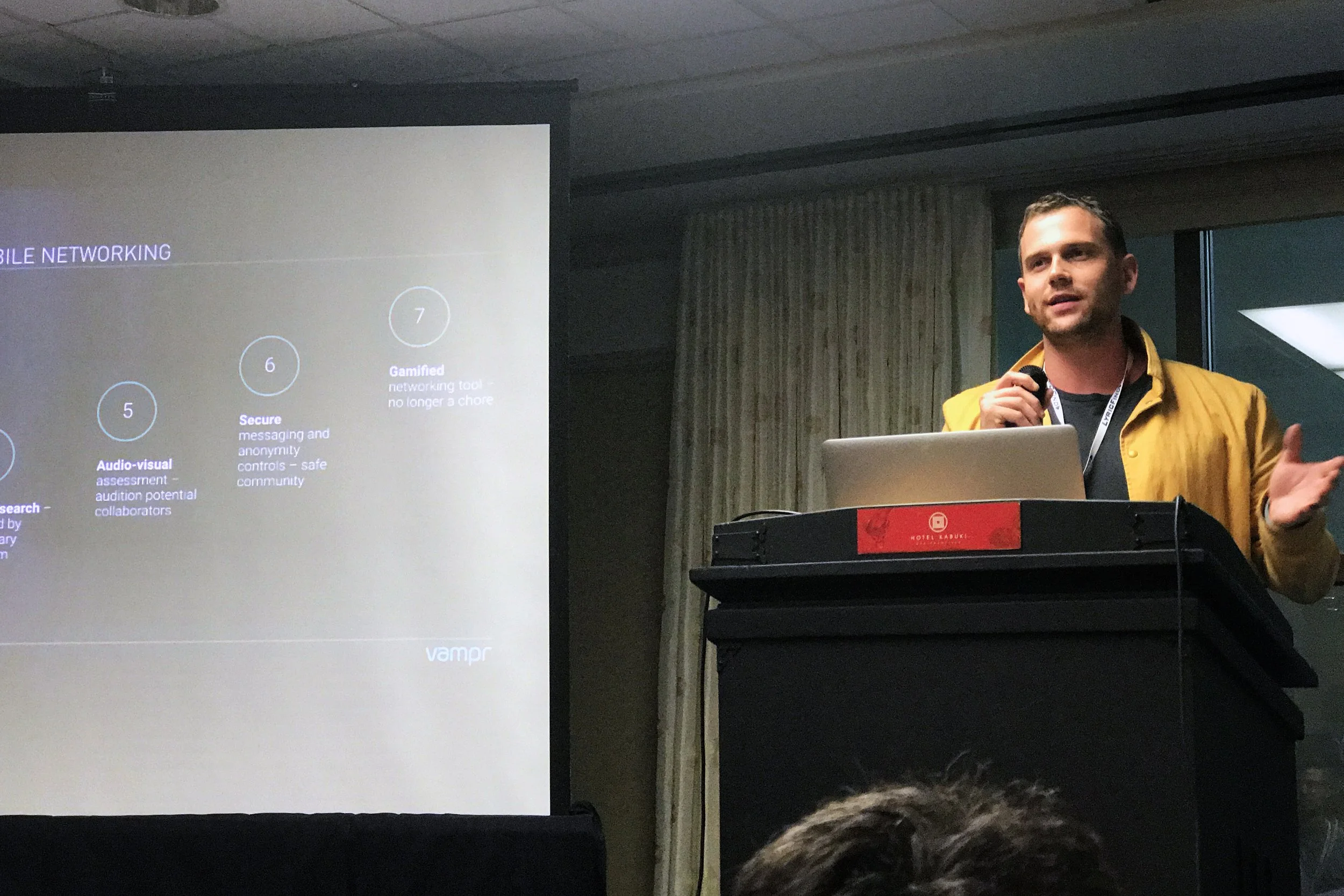 Presenting Vampr at SF MusicTech Summit, San Francisco, 2017.