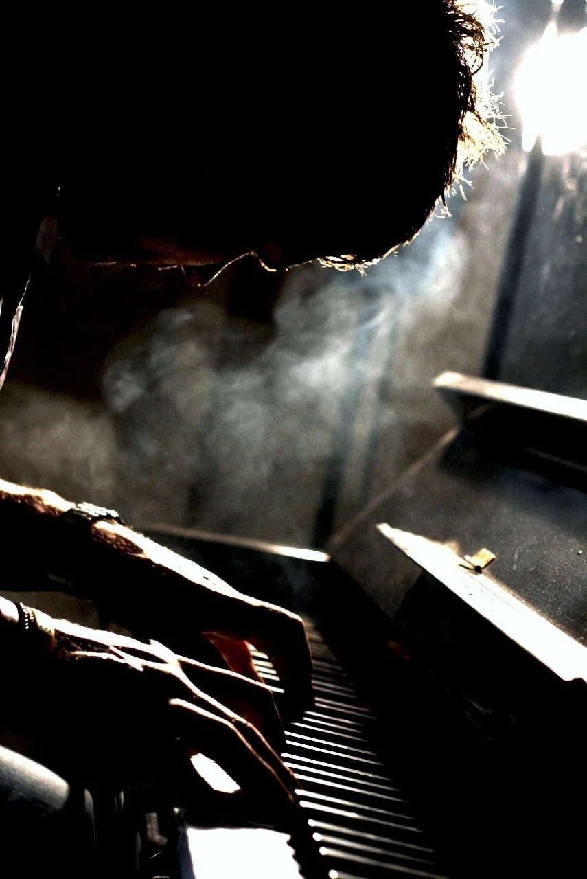 At the piano, 2010.