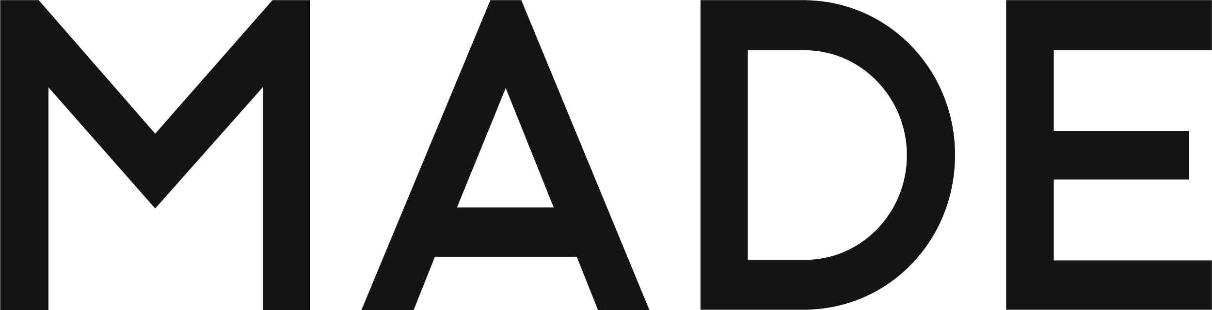 Large black background with the word 'MADE' in bold, outlined letters.