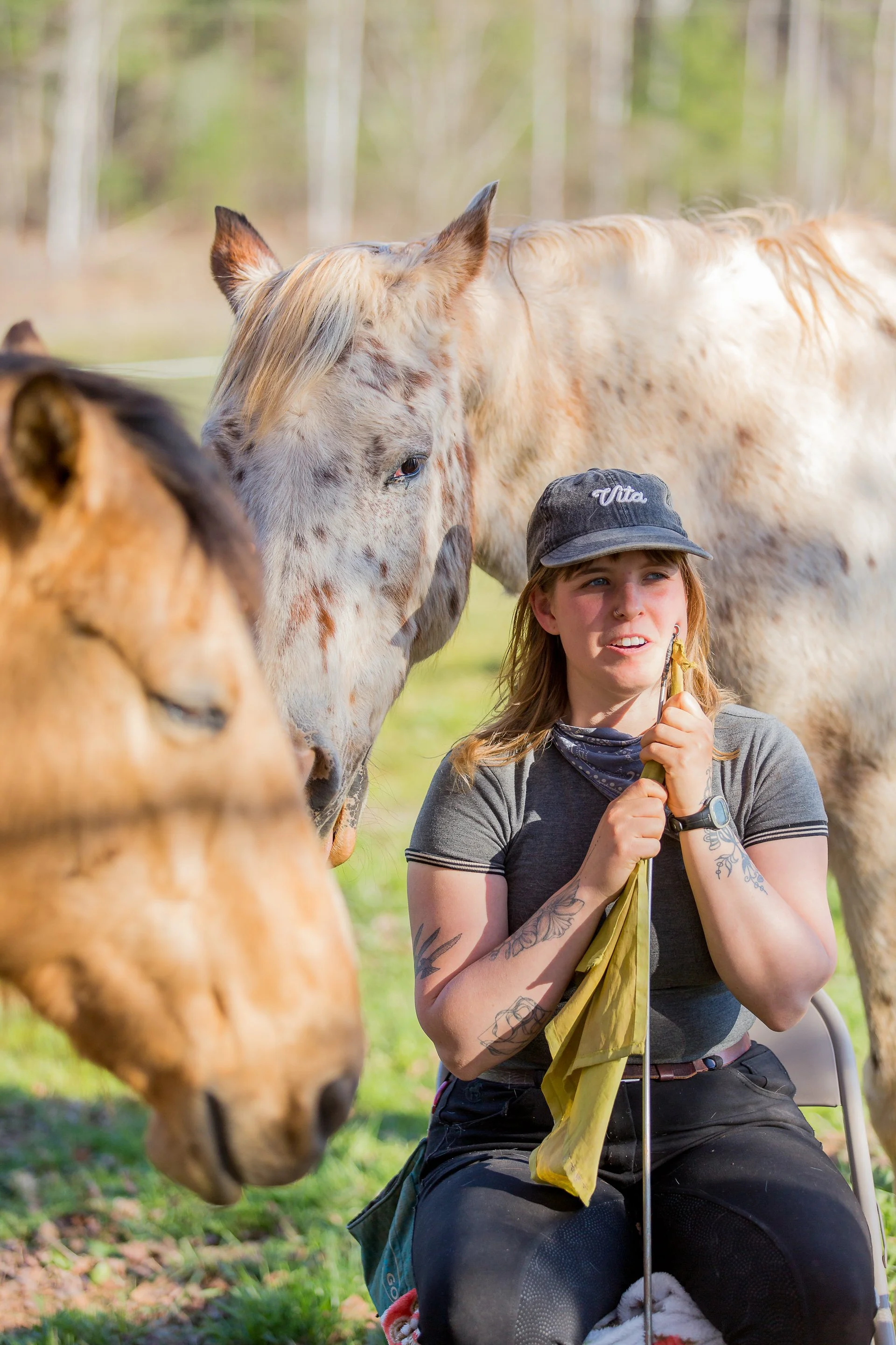 Hannah Heiser teaching on horsemanship