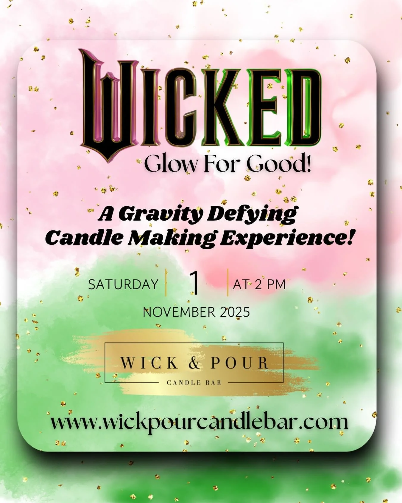 Are you Defying Gravity this weekend? Join us Saturday, November 1st, at 2PM for our Wicked 2.0 event &mdash; music, trivia, and themed treats that&rsquo;ll have you feeling positively green with joy! Our trivia winner will win a free movie ticket to