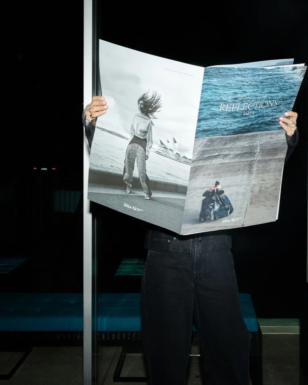 @wewear_australian broadsheet, designed by @scotterprojects @marocchik1 - on display at the WWA Bondi Icebergs launch event. 
Thank you 📸 @the_harmonic 🙏
Creative Director @_kelly__atkinson_
Director @richardpoulson
Stills photography @pierretoussa