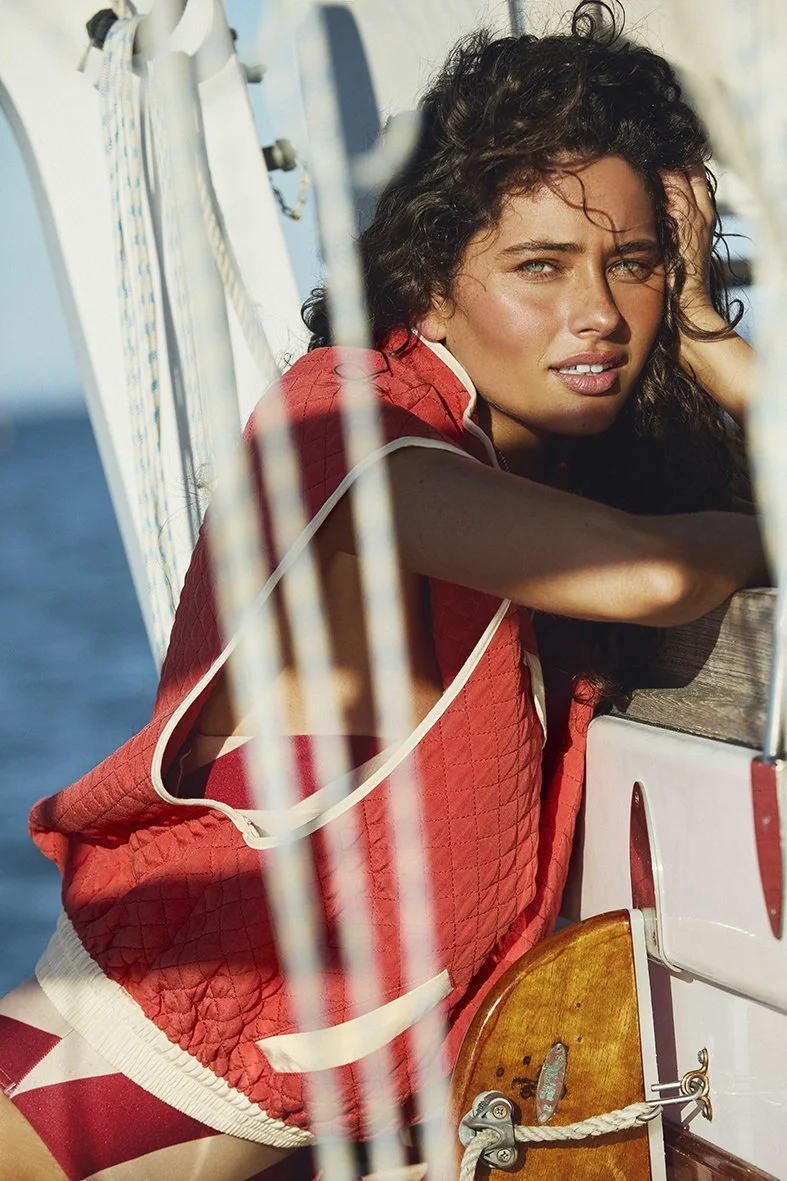 Ruby Pedersen for Claremont Quarter SS26/27, produced by Scotter Projects, Perth. Location, Rottnest Island.