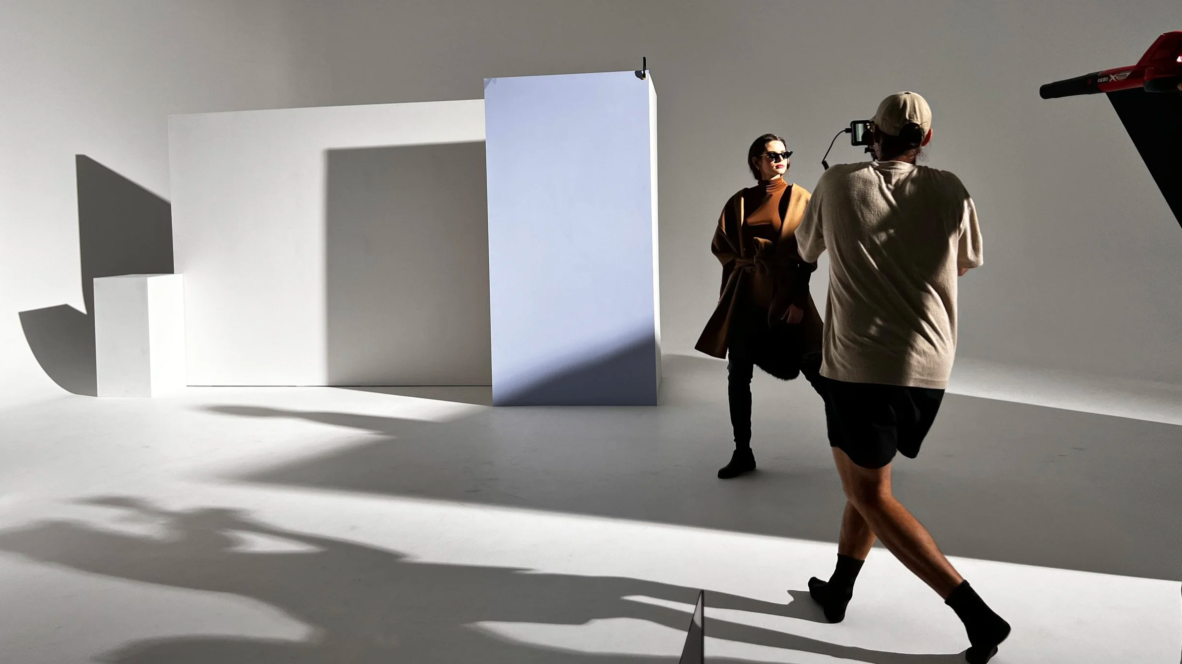 Behind the scenes on a studio campaign shoot in Perth