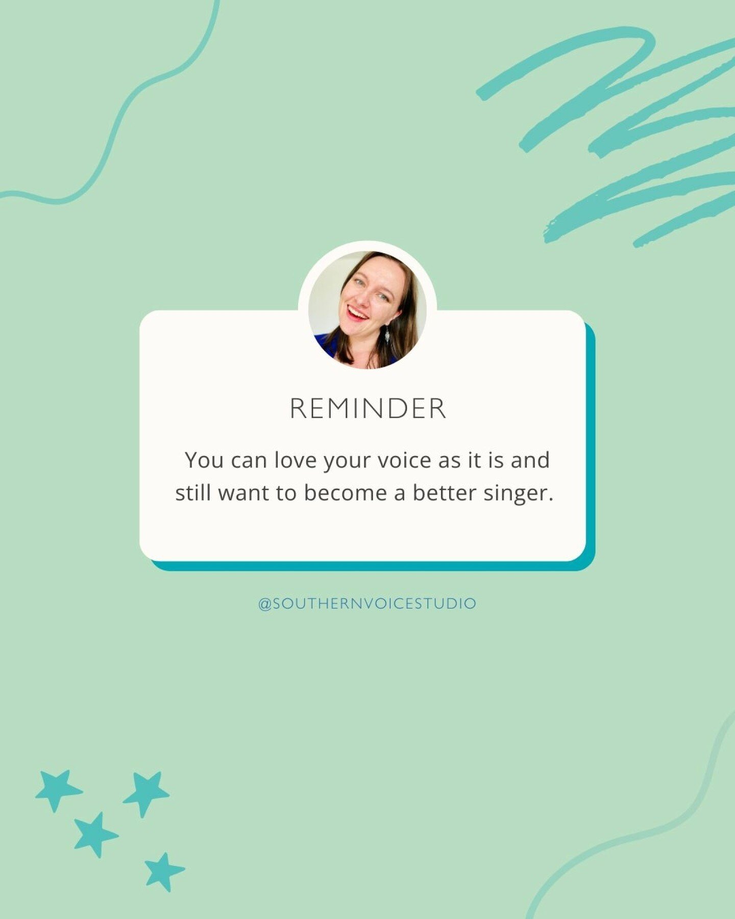 I talk a lot about how you can improve your singing and grow your confidence, but please don't think that means you shouldn't love your voice as it is.

I want you to love your voice, regardless of where you're at in your journey. Your voice can do s