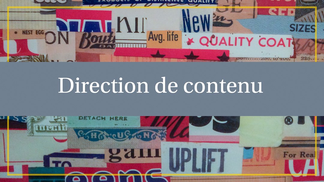 Direction de contenu de sites web et outils numériques