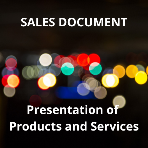 Step 2 : The Sale Document - Product and service