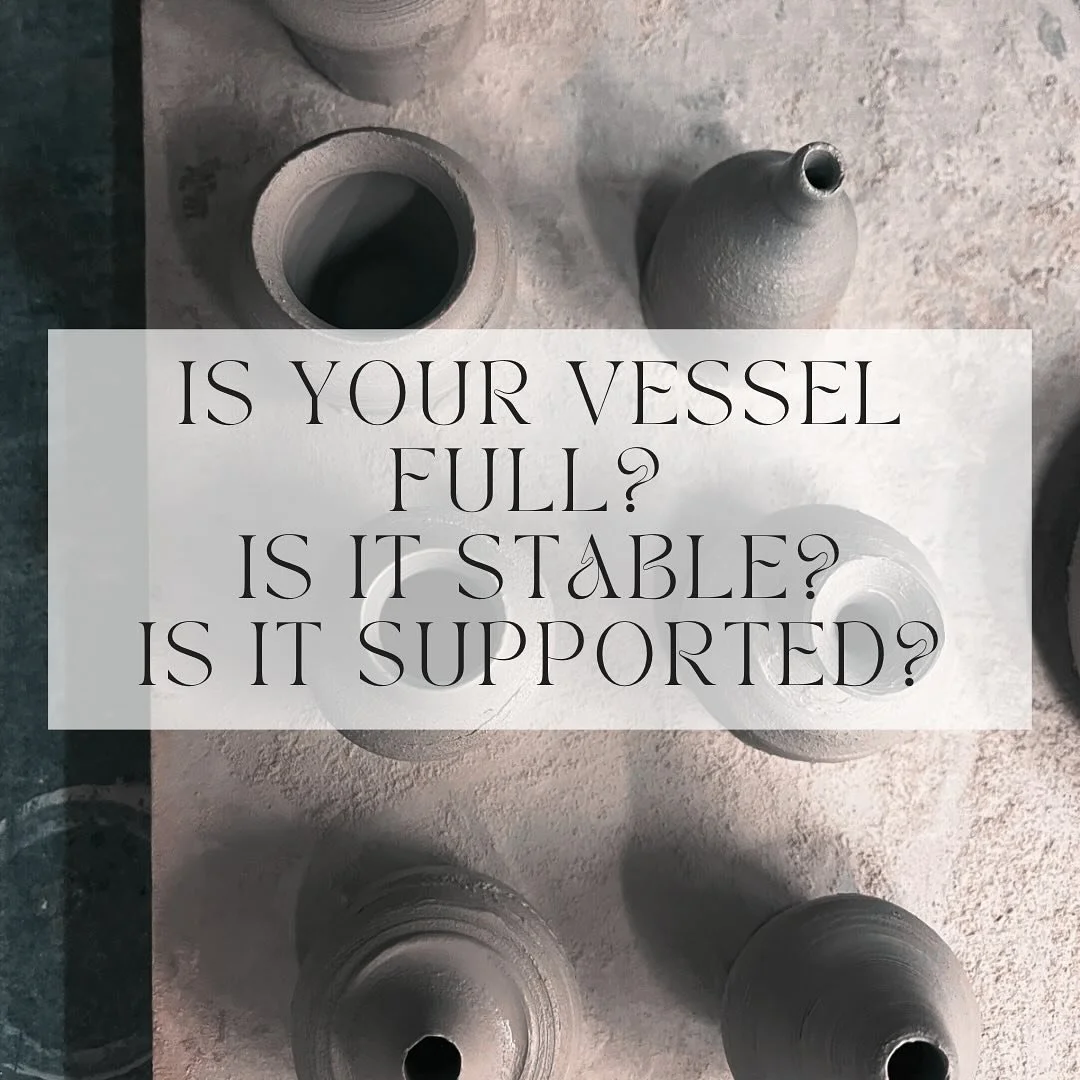 Is it?
And no- not just talking pottery! Similarly to talking about ones &ldquo;cup&rdquo;, your vessel reflects your inner self. Are you loved, calm, rested? 
Are you trusting and at ease?
These are building blocks of humanity, parenthood, motherhoo