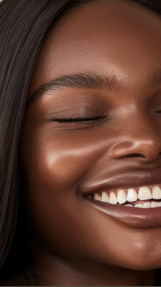 Permanent makeup lip correction for hyperpigmented lips.