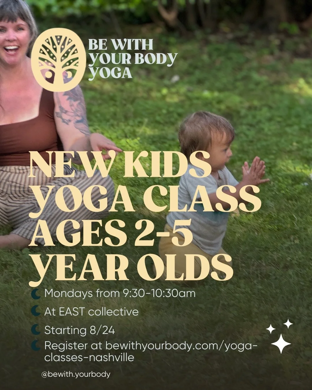 🧒🧑&zwj;🍼🧘 New yoga classes alert! 

- kids yoga (ages 2-5) Mondays from 9:30-10:30am at the new @the.east.collective ! Classes starts 8/24. 

- Postnatal yoga! This is for anyone that is cleared for movement (usually after 6 weeks postpartum) and