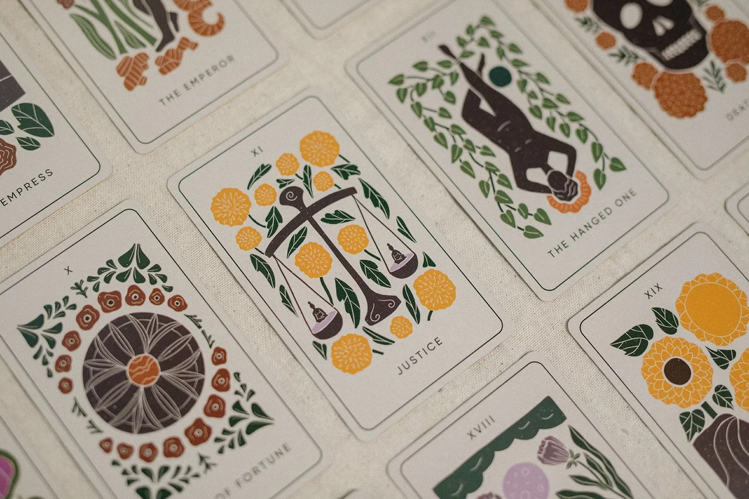 Be With Your Body Tarot cards spread out for a reading