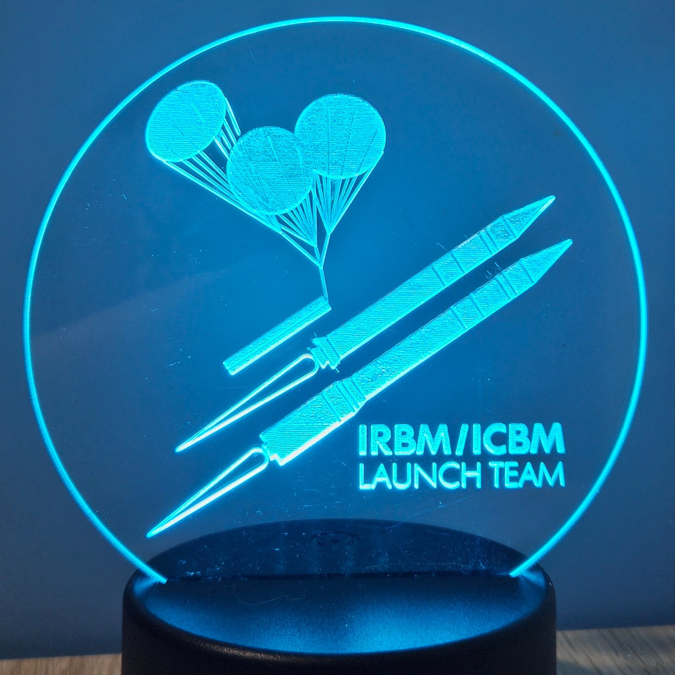 Illuminated LED IRBM/ICBM Art