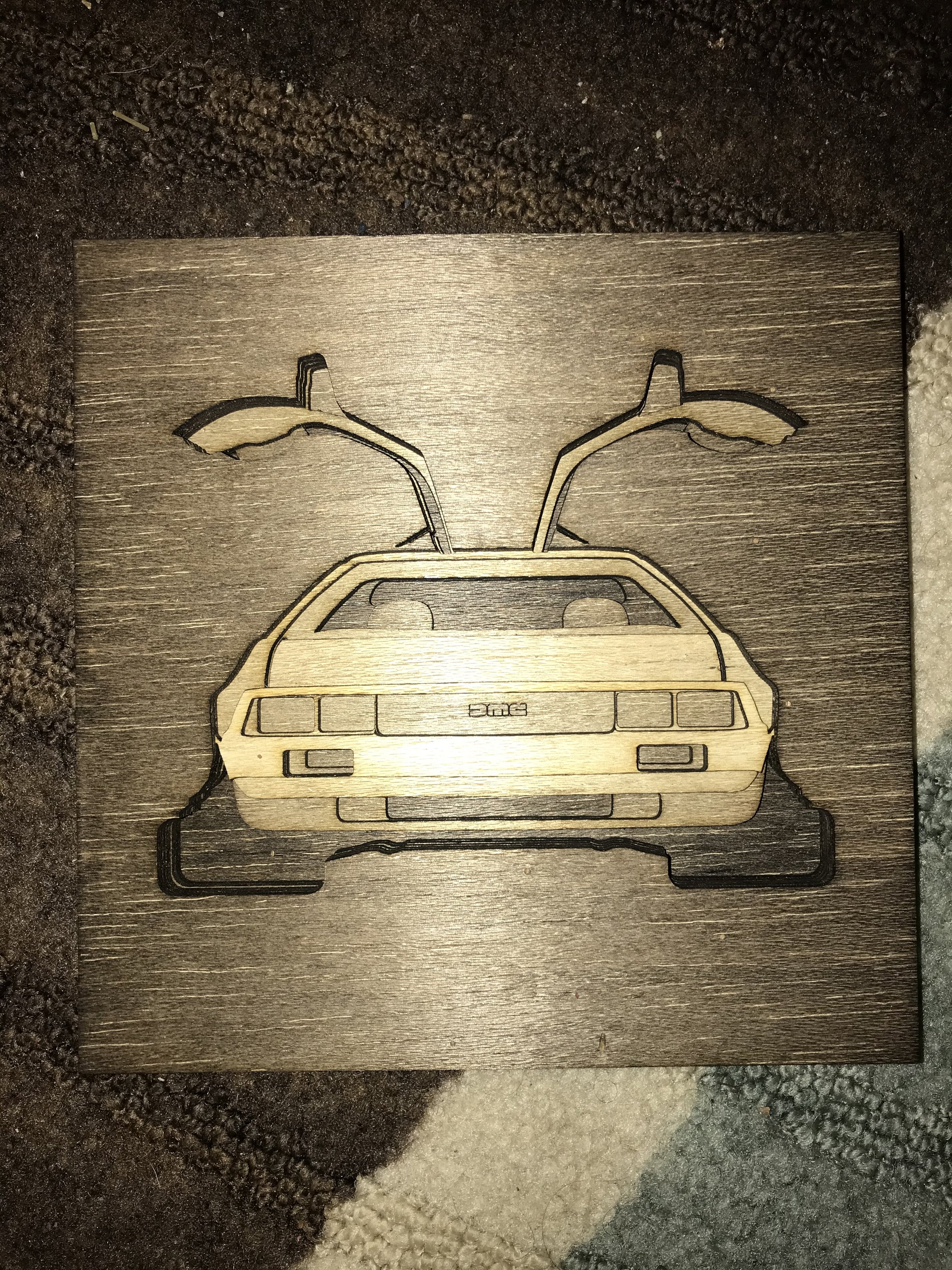 After the Delorean in my childhood driveway poster didn't come out great, I thought I had to do it justice. This one is something like 7 layers and looks great in 3D.