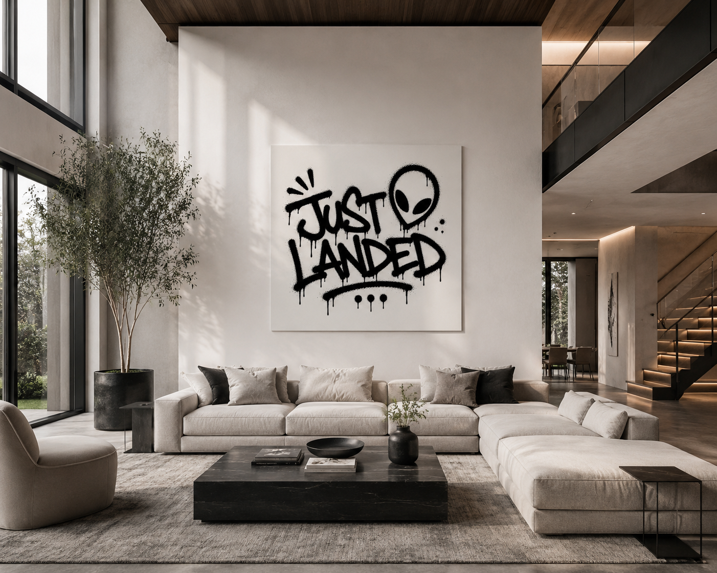 "Just Landed" - Canvas Statement Art
