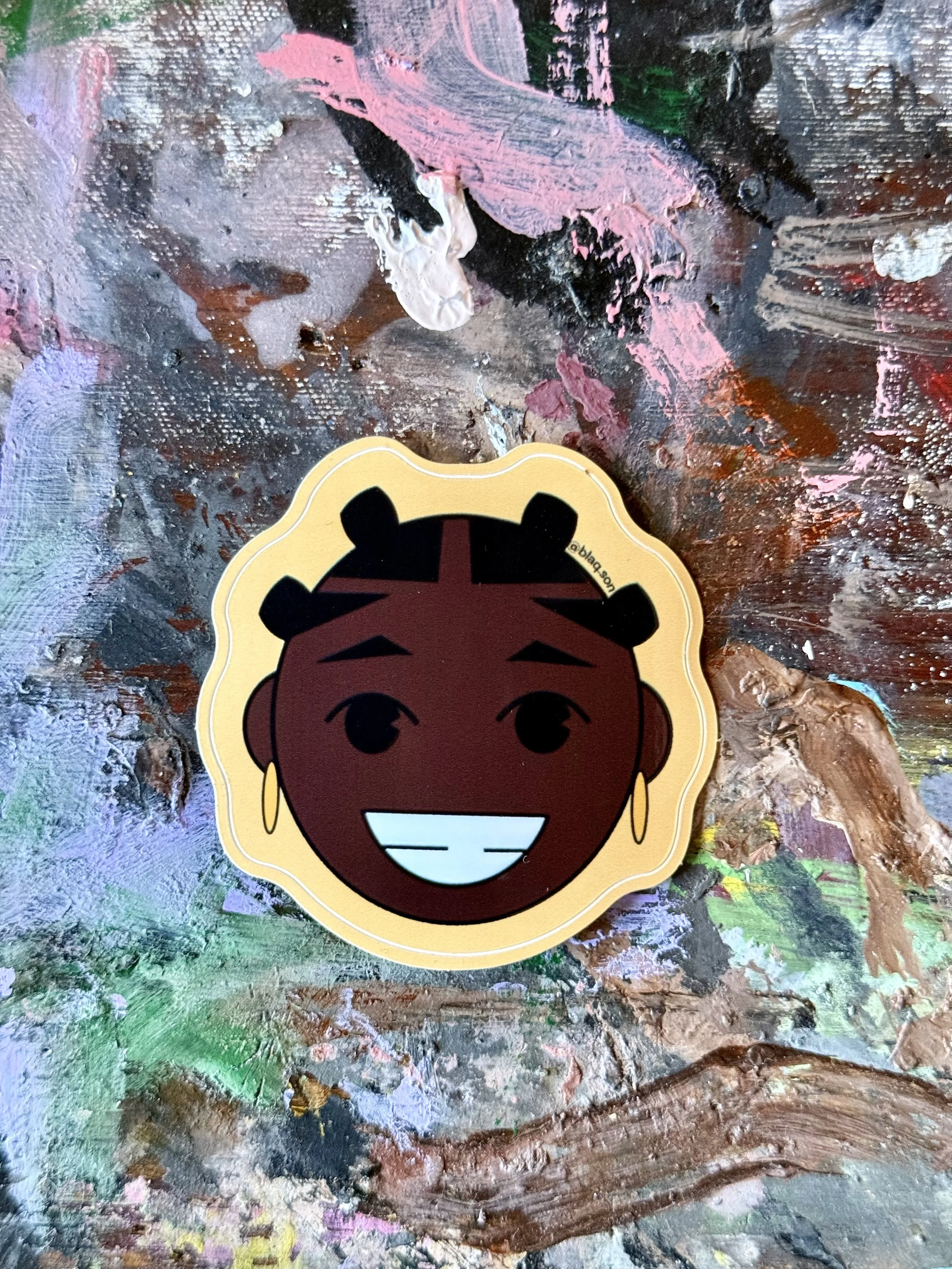 Bantu knot stickers