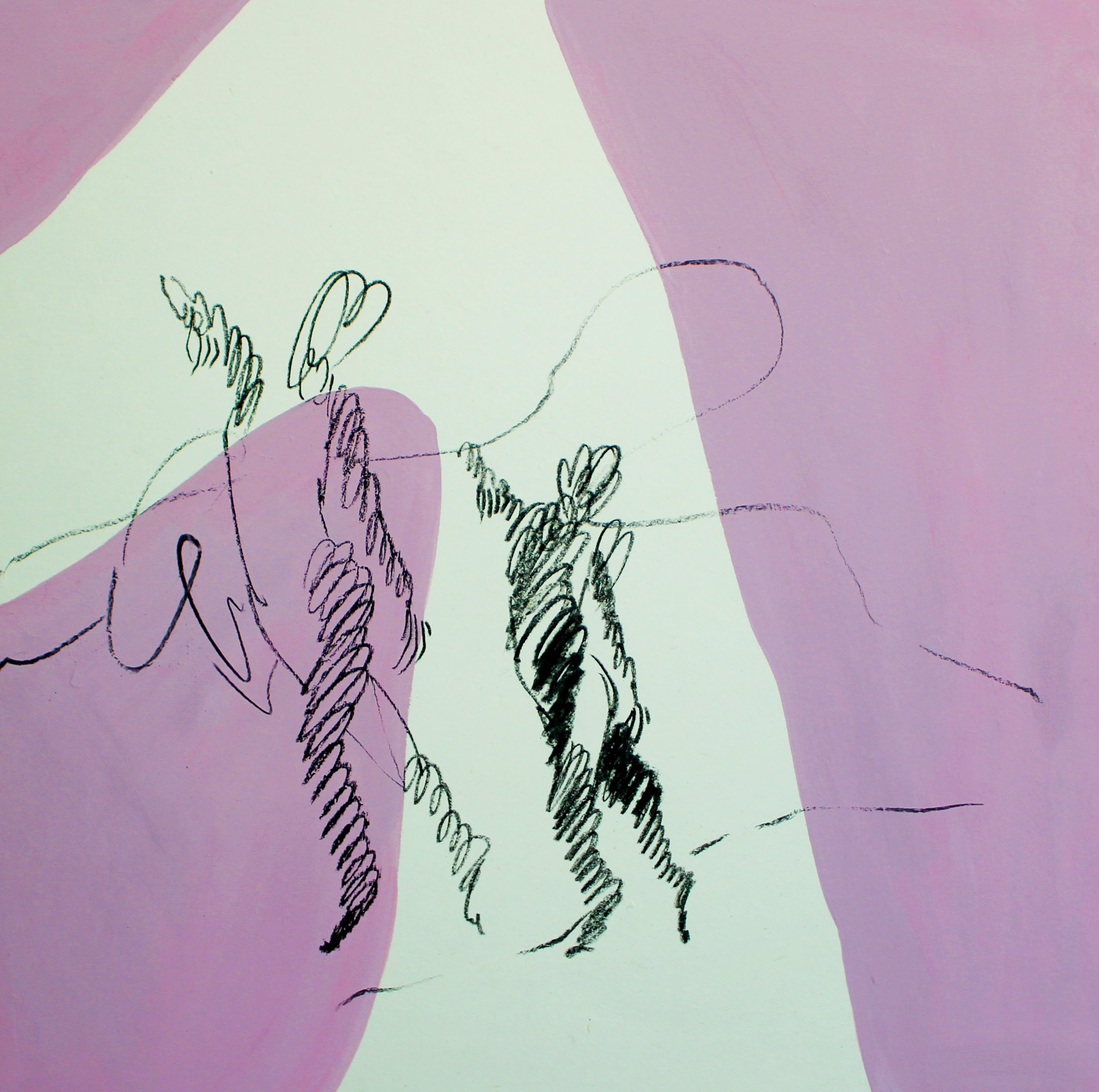 춤과낭만이여_50cm x 50cm _Mixed media on Hanji_2026.JPG
