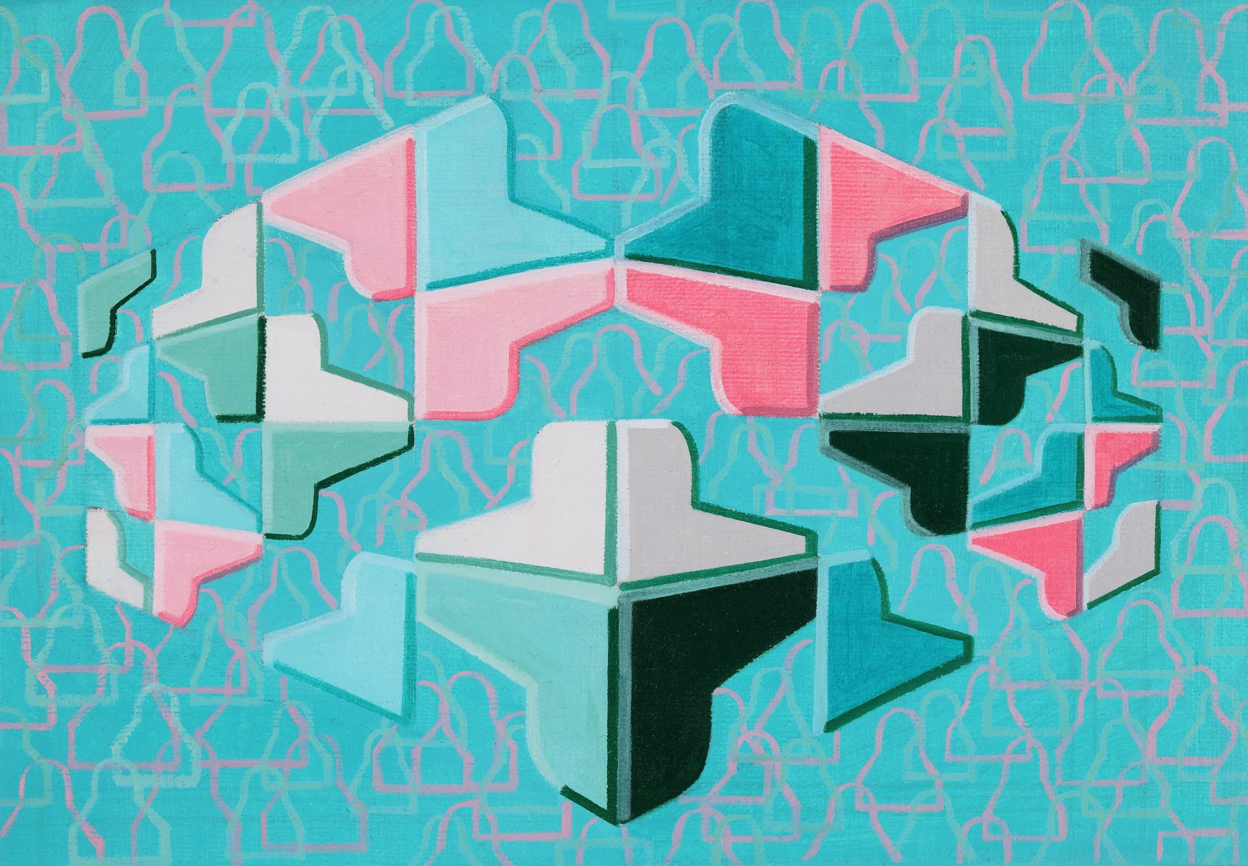인간퍼즐_핑크-그레이 오브 그레이, 17.9x25.8cm, Oil on Canvas, 2026.JPG