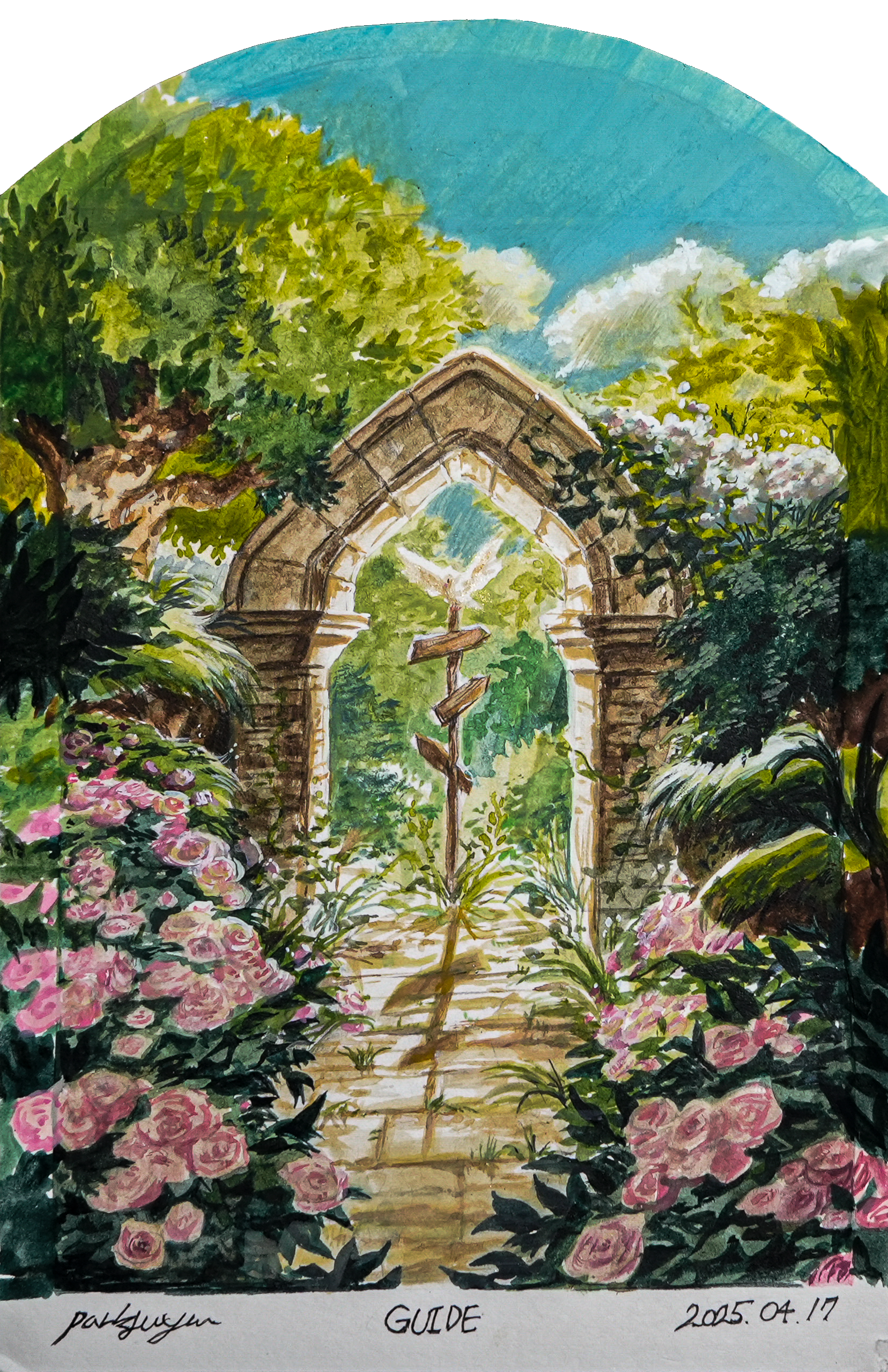 당신이 가는길,watercolor on paper,2025.png