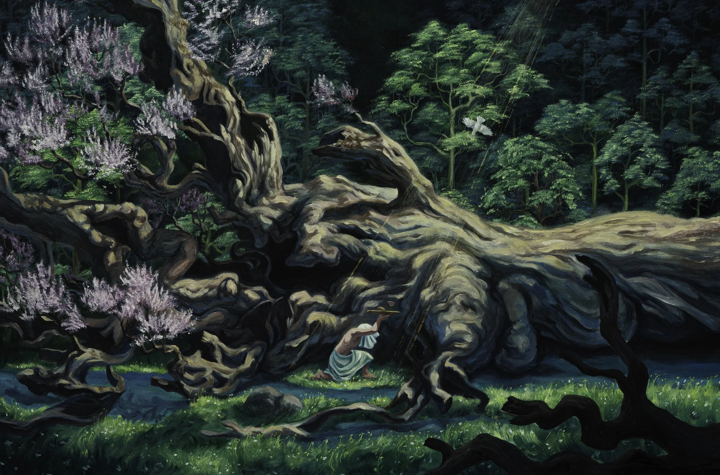 죽은나무에 꽃이 피었네, 30M, oil on canvas, 2024.jpg