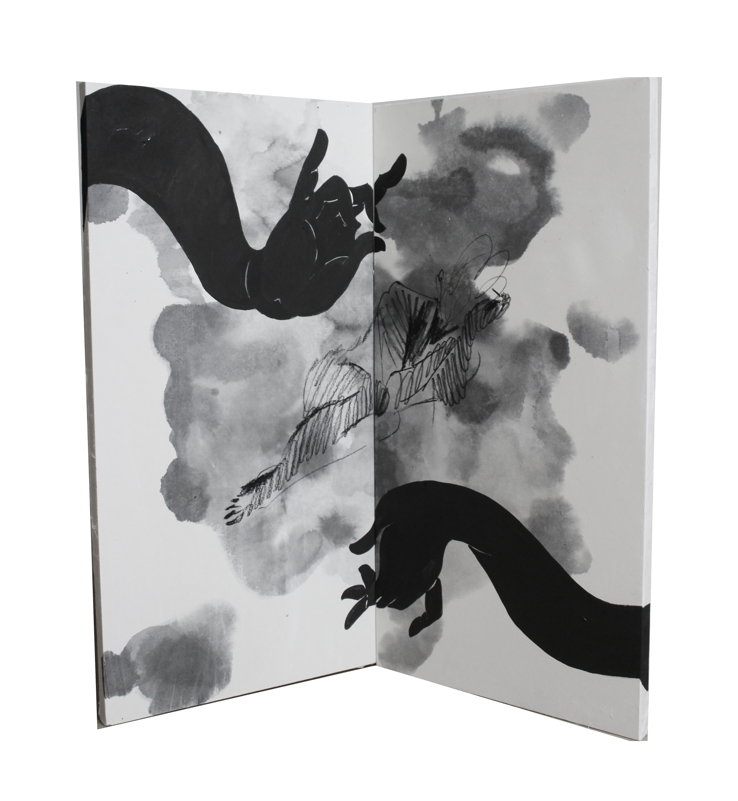 몽중인(夢中人)_90×90cm_( 2panel 가변설치)_Oriental ink on Hanji_2026.png