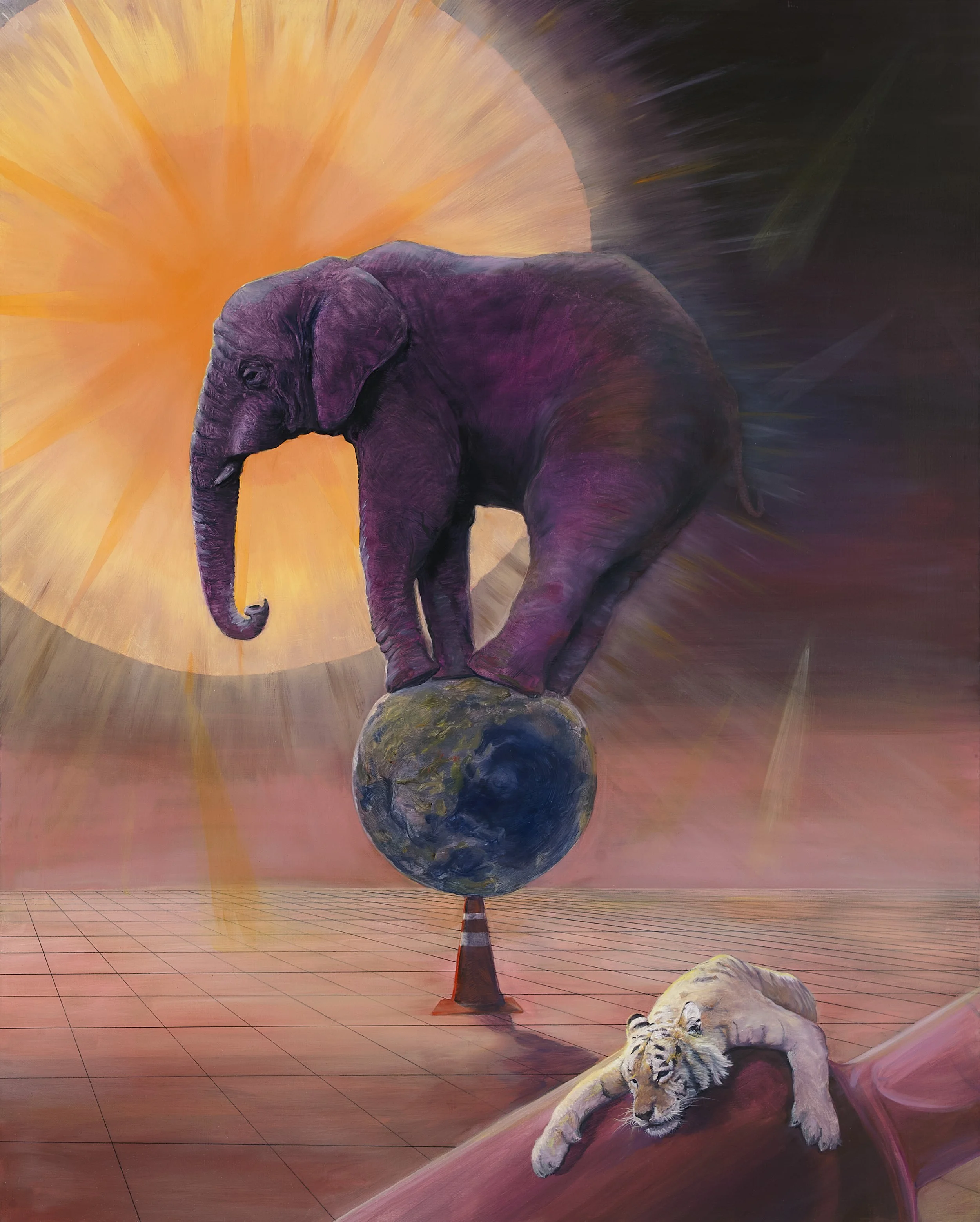 1.더 큰 녀석을 처음 만났을 때, 162.2x130.3cm, Oil on canvas, 2024.jpg