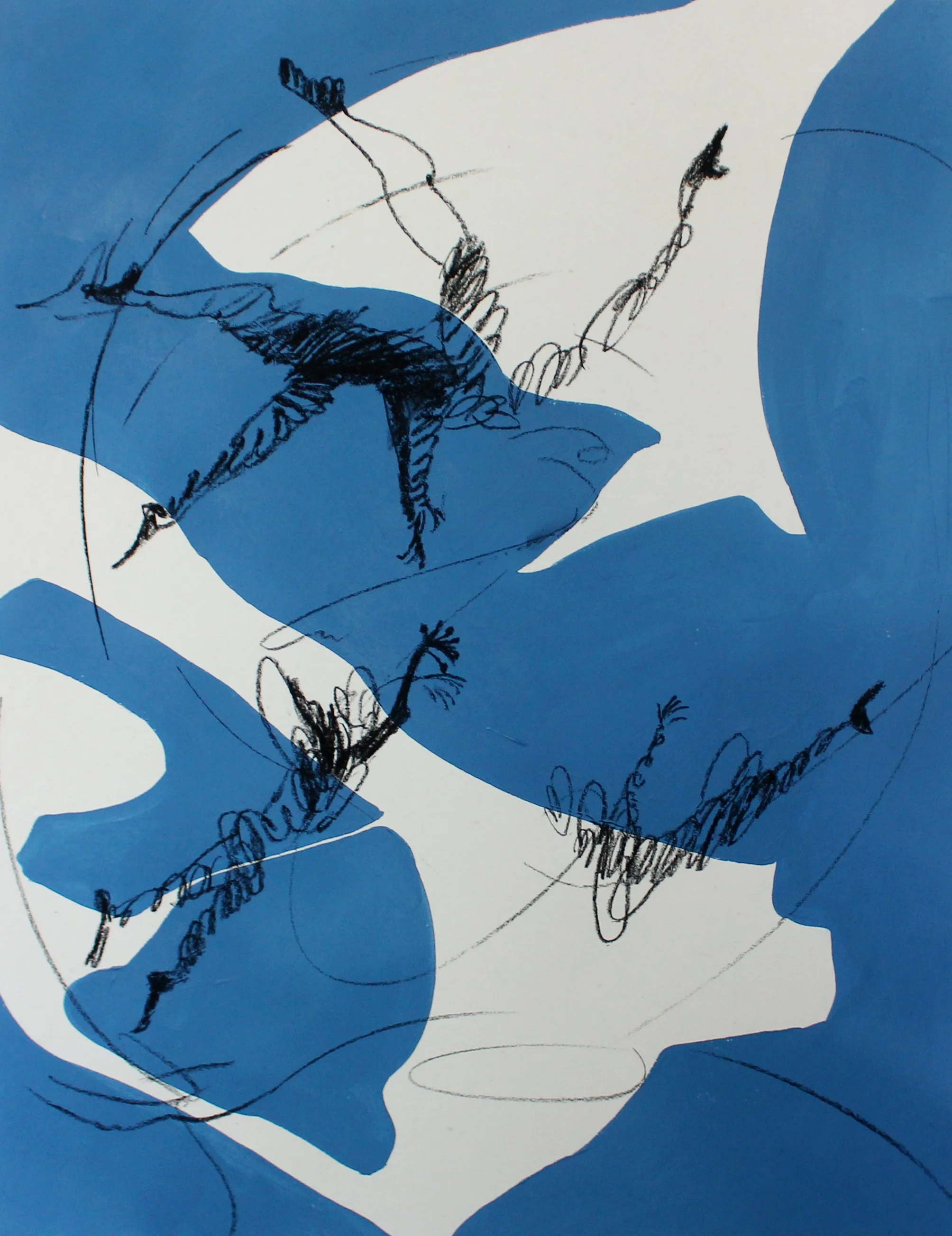 공중댄스_Charcoal and Ink on Hanji_60.6cm x45.5cm_2026.JPG