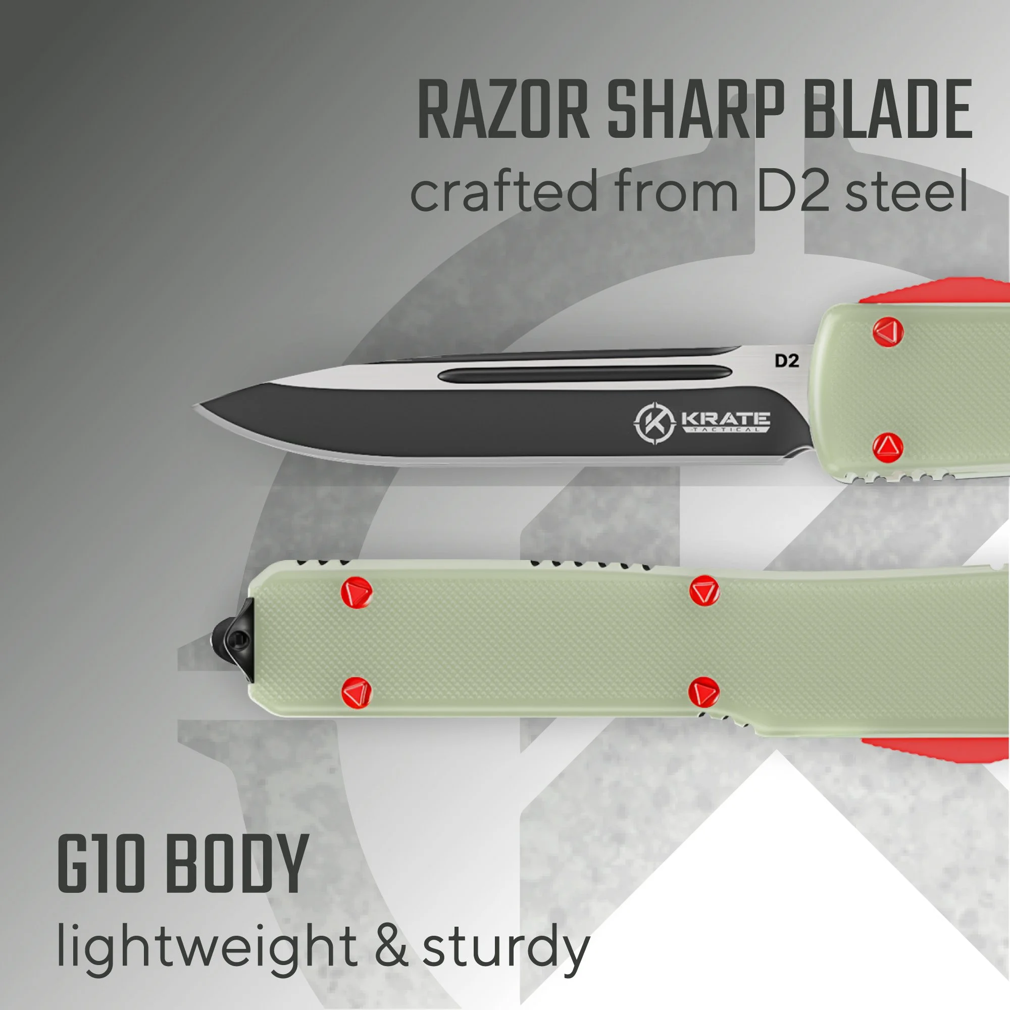 Jade G10 OTF knife