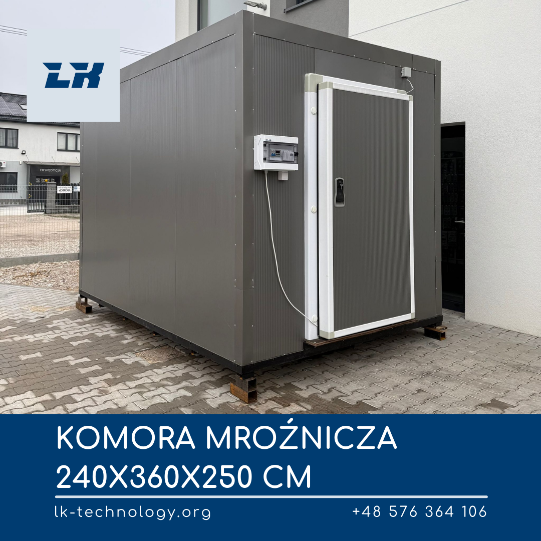Komora mroźnicza, chłodnicza, chłodnia, mroźnia 3,6 x 2,4 x 2,5 m
