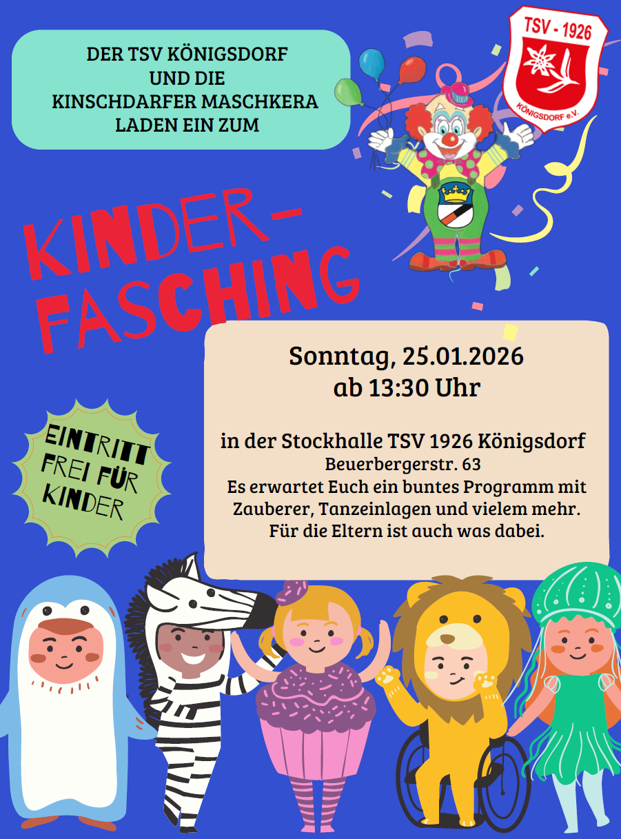 Kinder-Fasching beim TSV Königsdorf