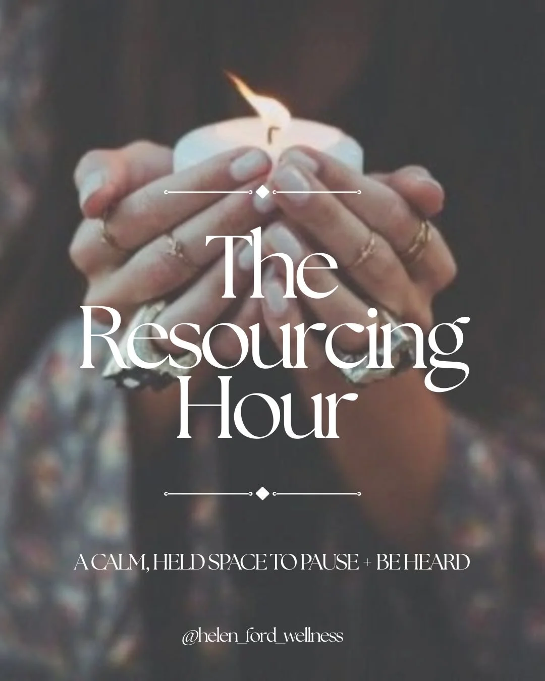 ⠀⠀⠀⠀⠀⠀⠀⠀⠀
{ T H E  R E S O U R C I N G  H O U R }

A little something for those wanting some grounding, resourcing and witnessing on the run up to Christmas.

An online hour for you.

Resource | Rest | Reset

Spaces limited. Link in bio to book.
.
.
